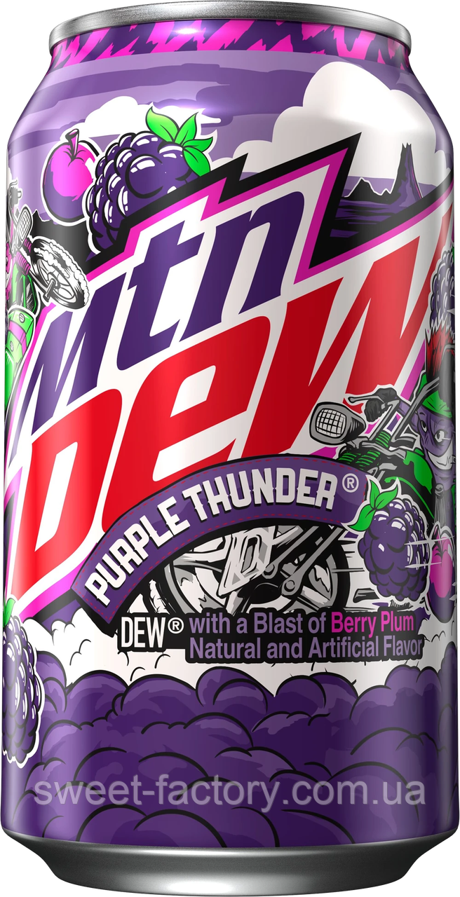 Газований напій Mountain Dew Purple Thunder Blast of Berry Plum 335ml, фото 1