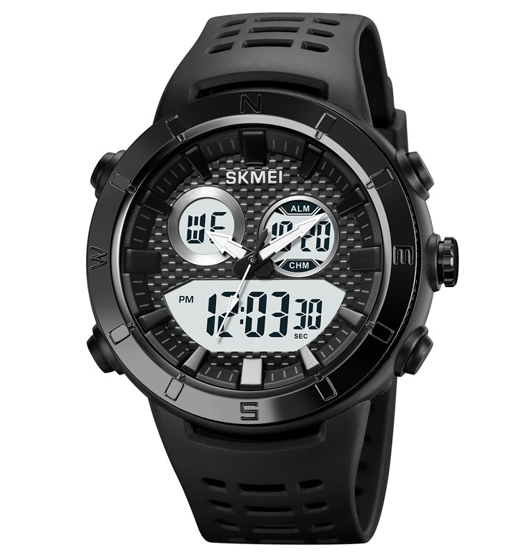 Skmei 2014 чоловічий спортивний годинник чорний/білий