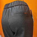 Брюки жіночі класичні штани резинка 56 темно-сірий, фото 5