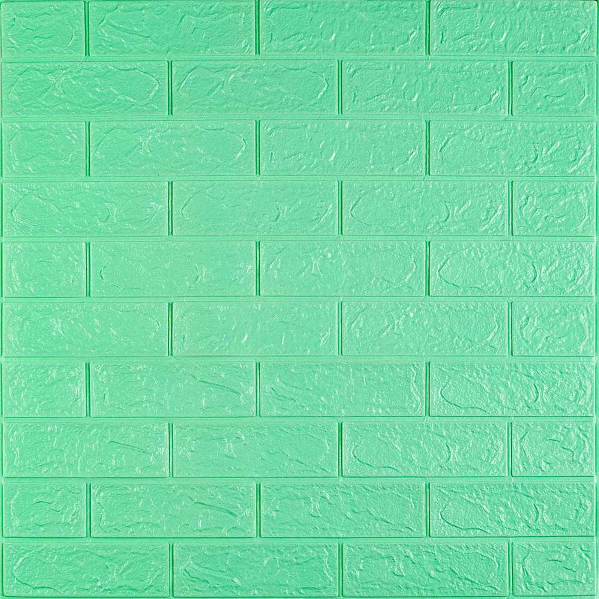 Самоклеюча декоративна 3D панель цегла М'ята 700x770x4мм (012-3) BV-0000233