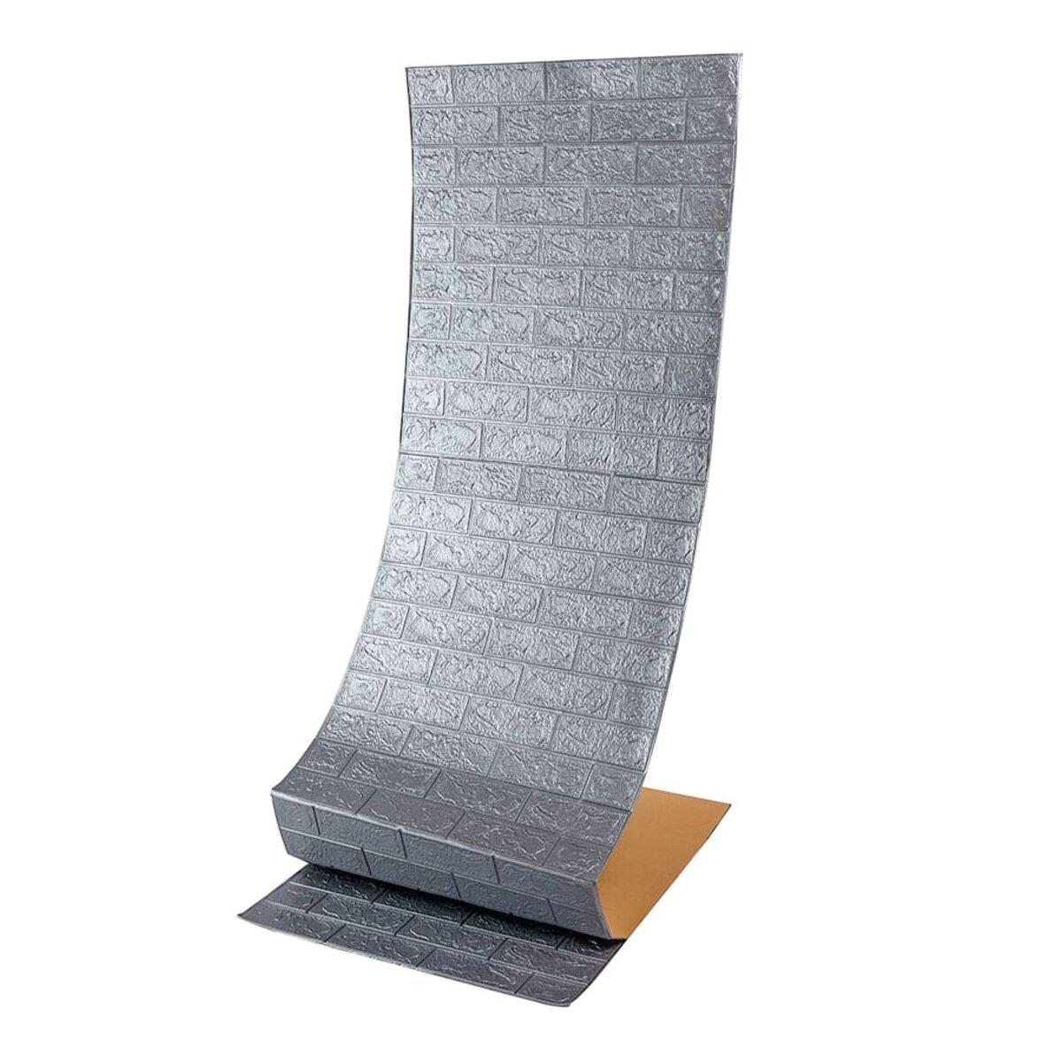 Панель стінова в рулоні 3D 700мм*19,6м*2мм срібло (R017-2-20) SW-00002278