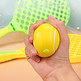 Ігровий набір для тенісу, тренажер для тенісу, набір ракеток, тренажер тенісний м'яч на гумці, фото 5