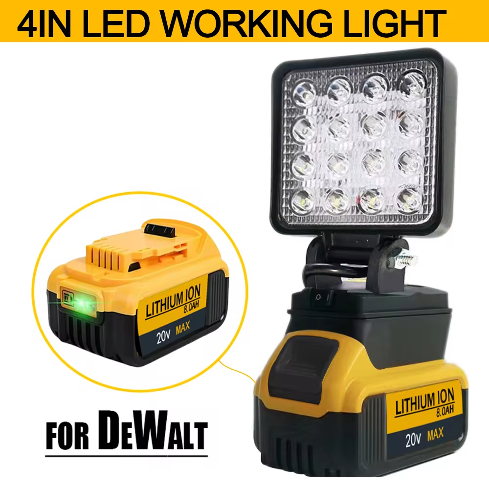 Ліхтар для Dewalt 18 В (від 12 В до 20 В), акумуляторний портативний прожектор, бездротове, робоче світло