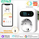 Розумний термостат з Wi-розеткою 16 А EZAIOT для бойлера, вентилятора, охолодження, регулятора температури. Tuya, фото 3