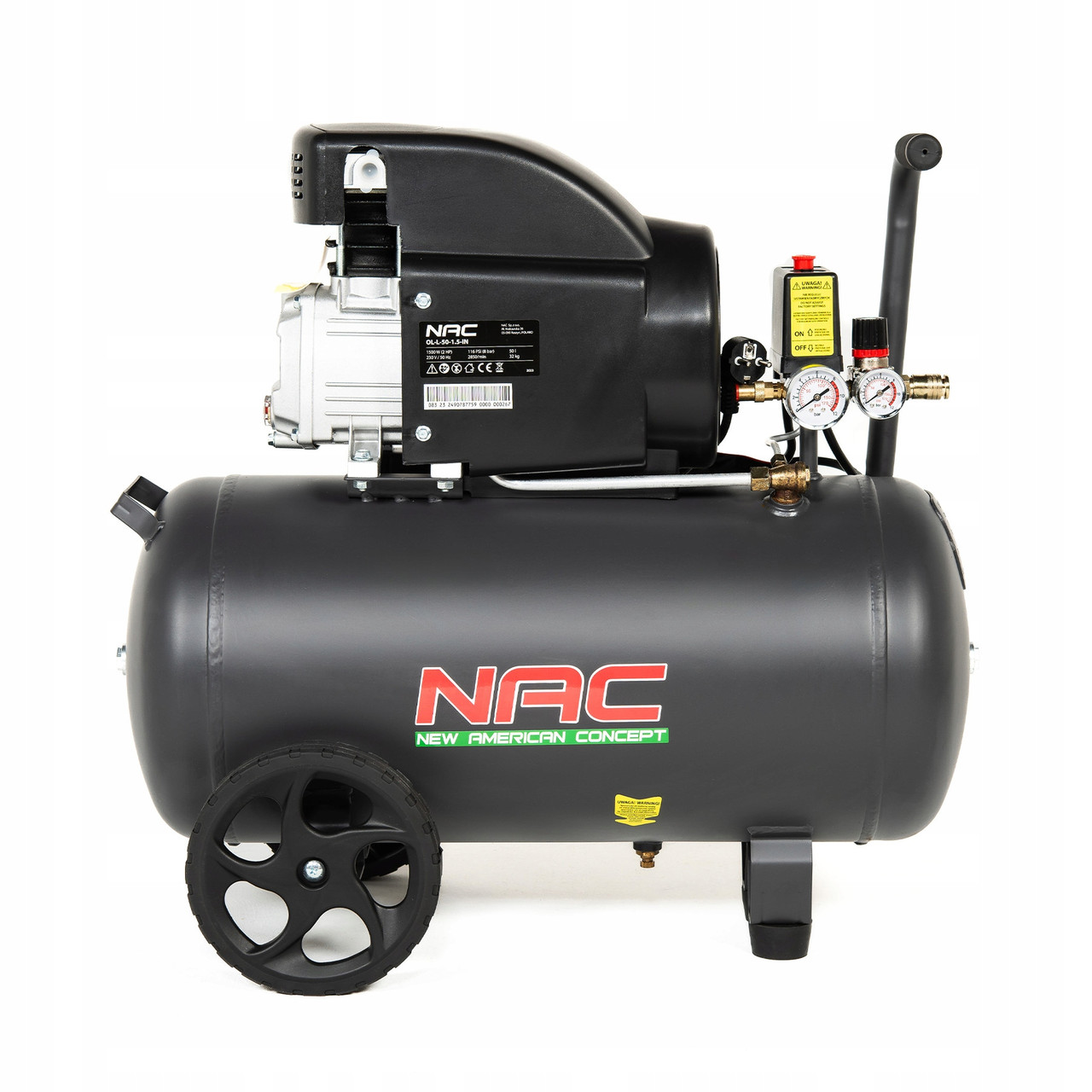Оливний компресор NAC OL-L-50-1.5-IN 50L 8bar