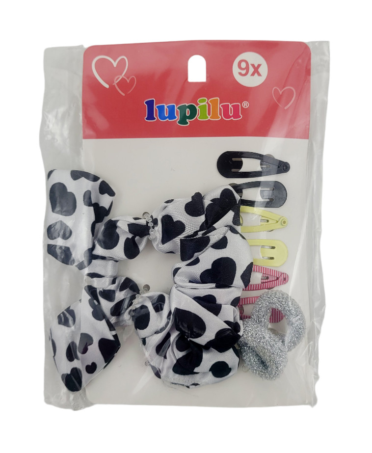 Набір резинок та заколок для волосся 9 шт Lupilu аксесуари для волосся, фото 1