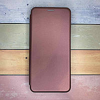 Чохол-книжка для Motorola G85 матовий, з мікрофіброю, оригінал. Бордовий магніт.