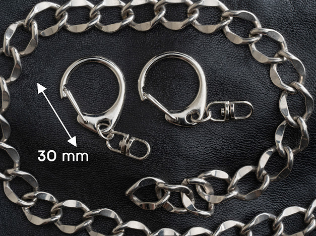 Карабін з ланцюжком. 30мм, фото 1