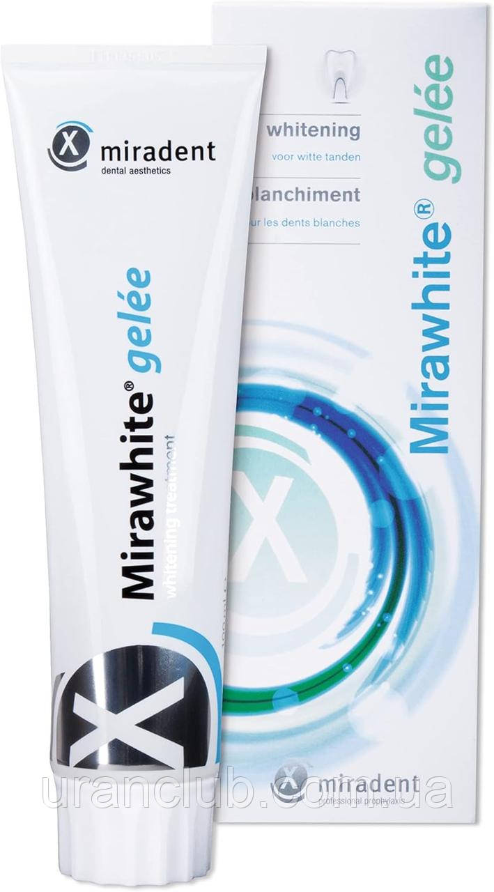 Зубна відбілююча паста Mirawhite gelee Мировайт Гель для чищення, зміцнення та відбілювання 100 мл., фото 1