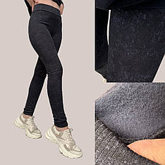 Лосини в рубчик НА ФЛІСІ мод 021 з ефектом варки (норма)