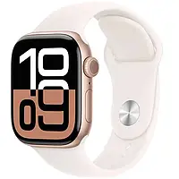 Apple Watch Series 10 GPS 46mm Rose Gold Alu. Case w. Light Blush Sport Band - S/M (MWWT3)
