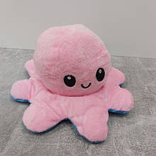 М'яка іграшка восьминіг-перевертень, двосторонній восьминіг настрій 2 в 1 Рожево-блакитний