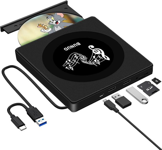 Зовнішній CD DVD-привод Bunud External CD DVD Drive CT10 Зовнішній ...
