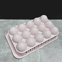 Лоток контейнер для зберігання яєць Akay Plastik 15 шт рожевий AK 680, фото 4