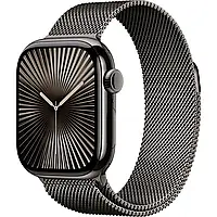 Apple Watch Series 10 GPS + Cellular 42mm Slate Titanium Case w. Slate Milanese Loop (MX053)