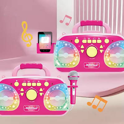 Іграшковий Караоке магнітофон дівчинці Мелодії MP3 Bluetooth мікрофон Все необхідне для дитячої ігрової зони