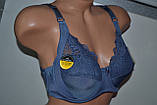 Бюстгальтер Yalisi 8124 без поролона чашка F Синій, фото 2
