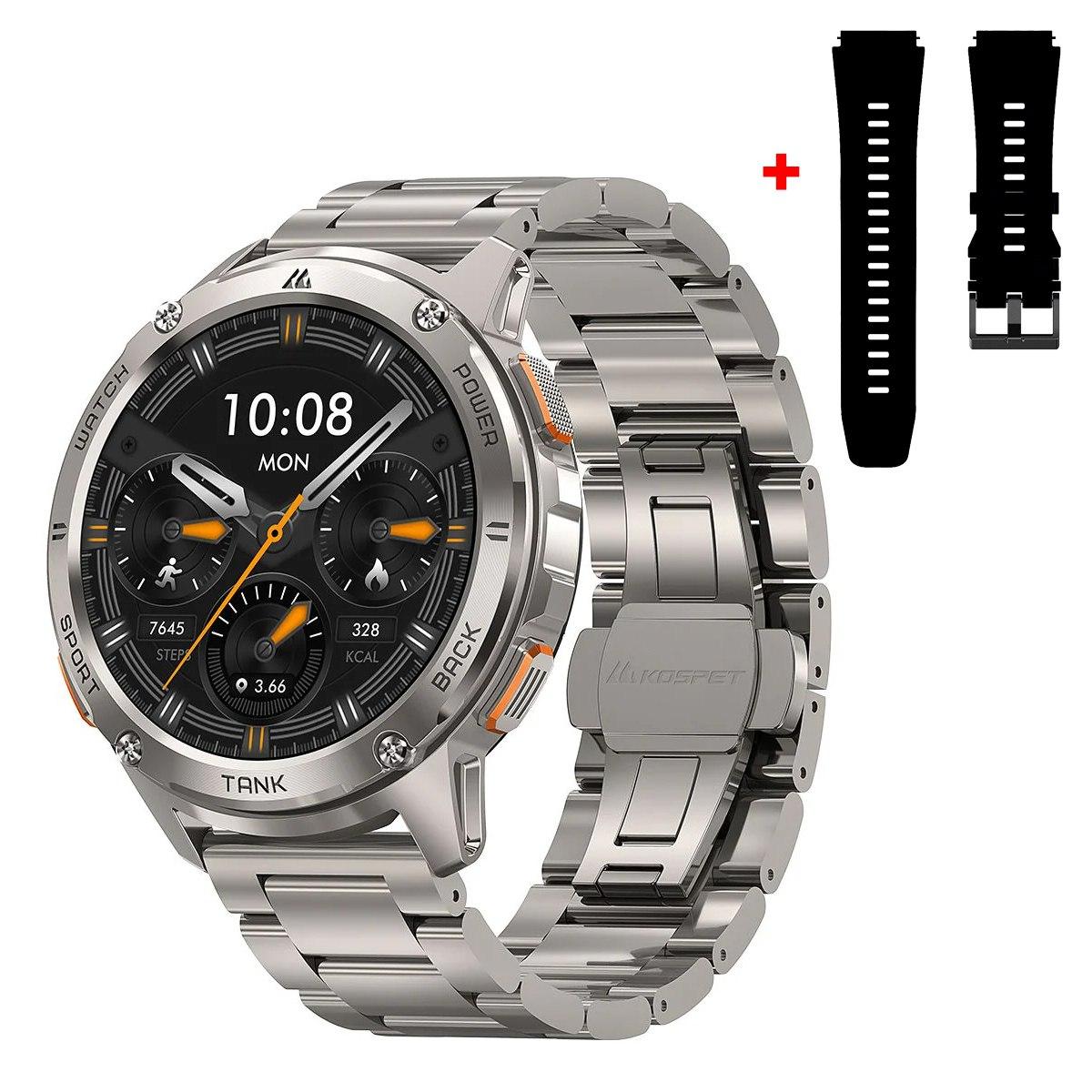 Тактичний водонепроникний смарт годинник Kospet Tank T3 Silver Special Edition