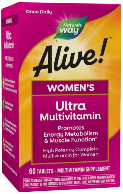 Мультивітаміни для жінок Nature's Way Alive! Women's Ultra Potency 60 таблеток