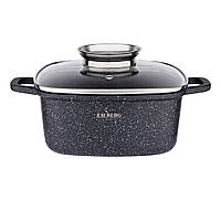 Каструля алюмінієва мармур 5,4 л 1226 BL — "I" Індукція