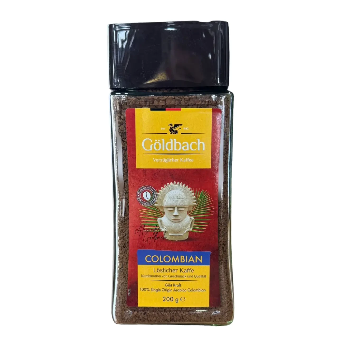 Кава розчинна Goldbach Colombian 200г смачна 100% арабіка, Німеччина