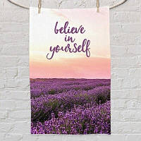 Рушник маленький 50х80 см з принтом  Believe in yourself