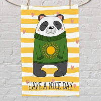 Рушник маленький 50х80 см з принтом Have a nice day
