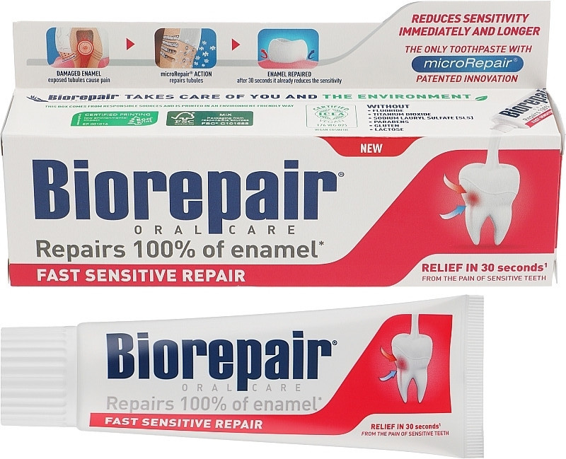 Зубна паста Biorepair Професійне позбавлення чутливості, 75 мл