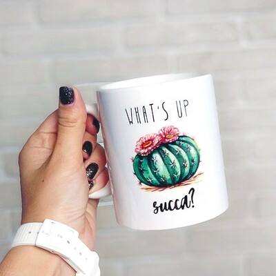 Чашка з принтом What`s up succa?