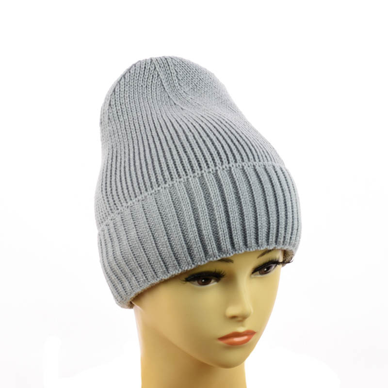 Зимова молодіжна шапка-біні "Софі" світло-сірий