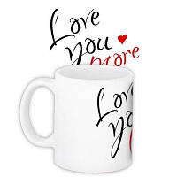 Чашка з принтом Love you more