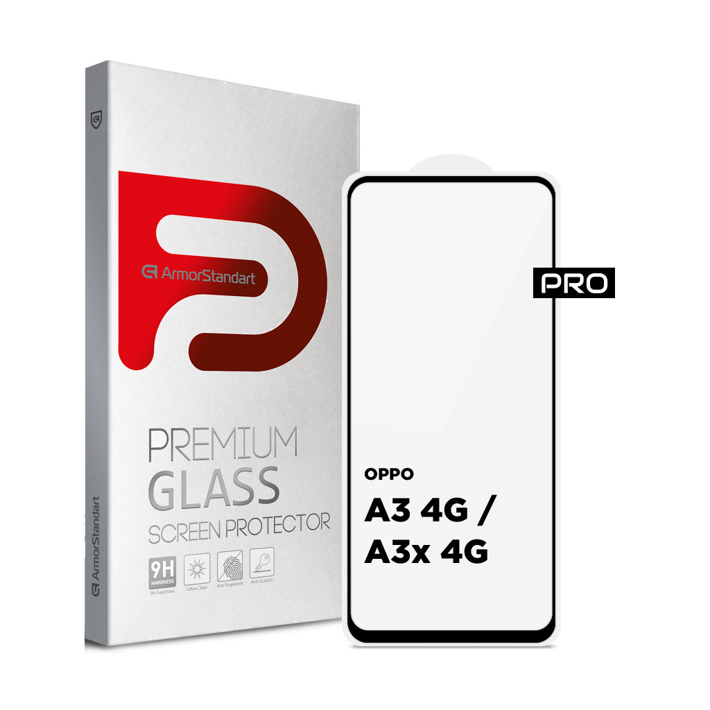 Захисне скло ArmorStandart Pro для OPPO A3 4G / A3x 4G Black (ARM80892)