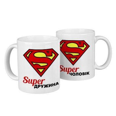 Парні чашки Super дружина, Super чоловік