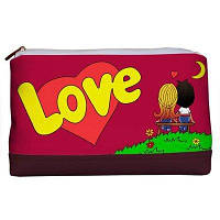 Косметичка дорожня жіноча Lovely Love червона