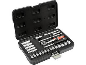 Набір головок торцевих YATO 1/4" М=3.5-14 мм 25 предметів YT-14461