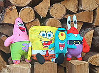 Набір м'яких іграшок «Спанч Боб і друзі» (4 шт)- плюшеві герої мультфільму, фото 6