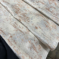 Готовий комплект Турецьких оксамитових штор на тасьмі із підхватами Розмір 150на280см Колір кремовий