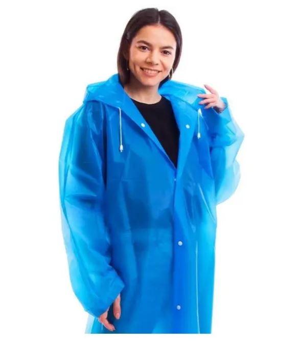 Дощовик унісекс у синьому кольорі EVA RAINCOAT Blue, фото 1