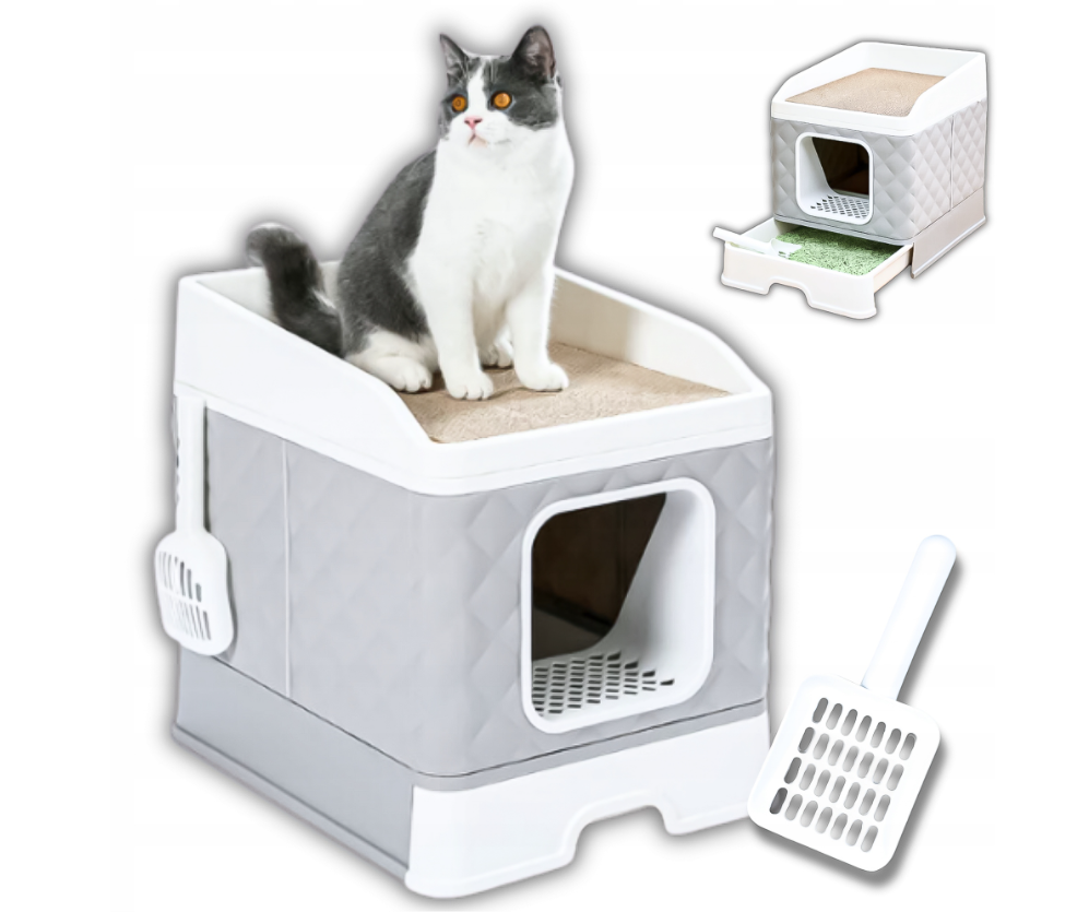 Великий закритий котячий туалет із шухлядою Z-KT4