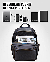 Чоловічий шкіряний рюкзак великий і місткий TM-44006, фото 8