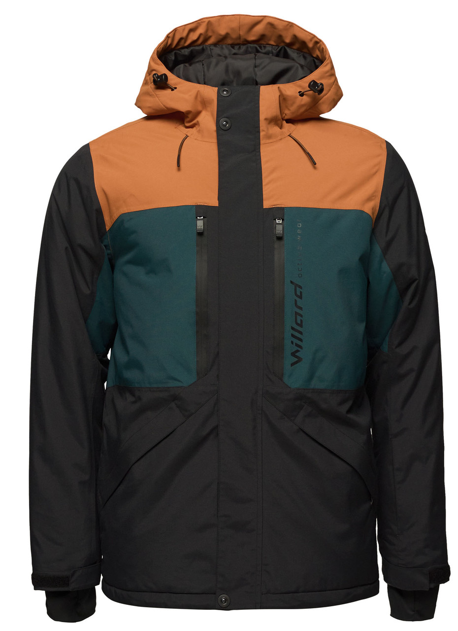 Куртка лижна чоловіча Willard BEROS (black / dark green / brown, XL)
