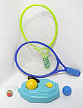 Ігровий набір для тенісу, тренажер для тенісу, набір ракеток, тренажер тенісний м'яч на гумці, фото 7