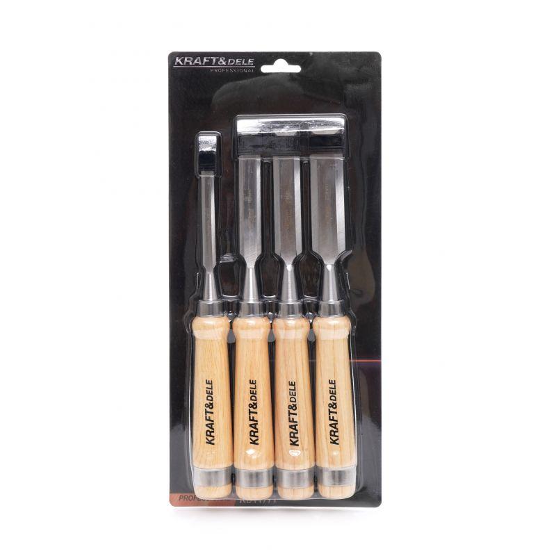 Набір ударних стамесок 4 шт. Kraft&Dele KD11771 набір стамесок, фото 1