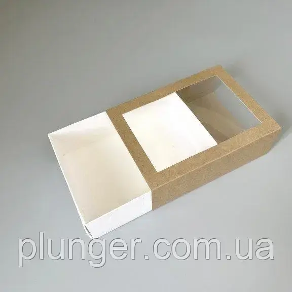 Коробка-пенал універсальна для цукерок, печива, зефіру, мілований картон, фото 1