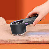 Машинка для видалення ковтунці з Дисплеєм для одягу 6 лез із Запобіжником Чорна, фото 9