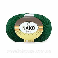 Пряжа Nako Boho № 01135 зелений (Нако Бохо)