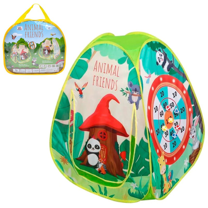 Намет дитячий ігровий MR 1114, піраміда, 75-в90 см, м'ячики-липучки, мішень, фото 1