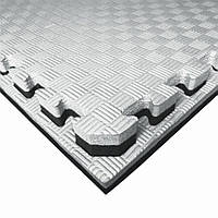 Мат татамі 30мм чорно-сірий з бортиком, IZOLON EVA SPORT 100х100х3см