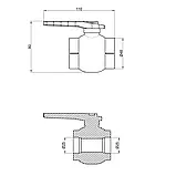 Кран з поліпропілену кульовий латунний ф25 для поліпропіленових труб Thermo Alliance, фото 2