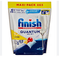 Таблетки для посудомийних машин FINISH Quantum 63 шт.